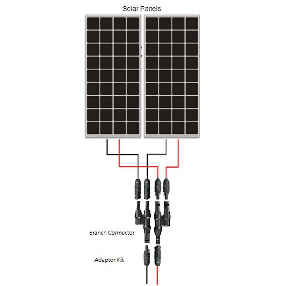 30PCS Solar Panel T Branch Connectors Cable Splitter Coupler Combiner