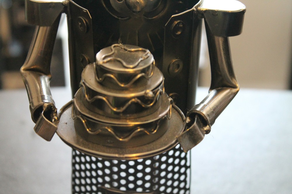 ART DECO 2 PIECE WINE BOTTLE HOLDER BAKER