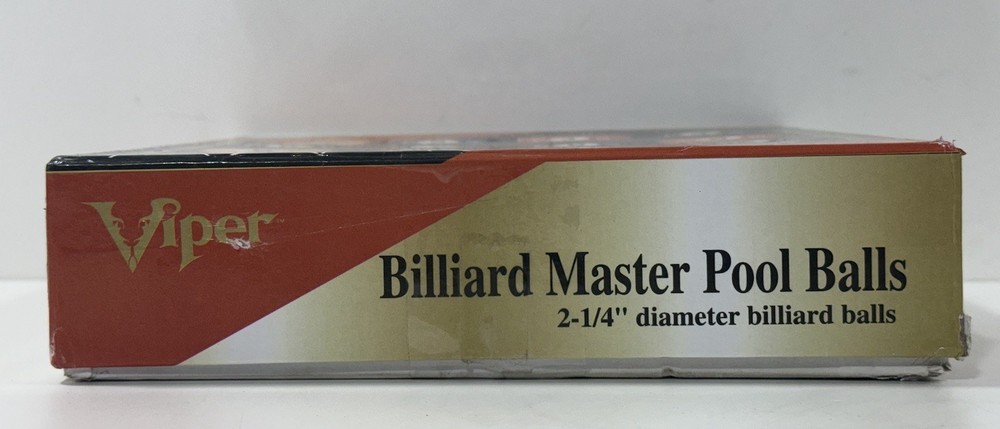 Viper Billiards Master Pool Table Ball Complete Set 2-1/4" Diameter