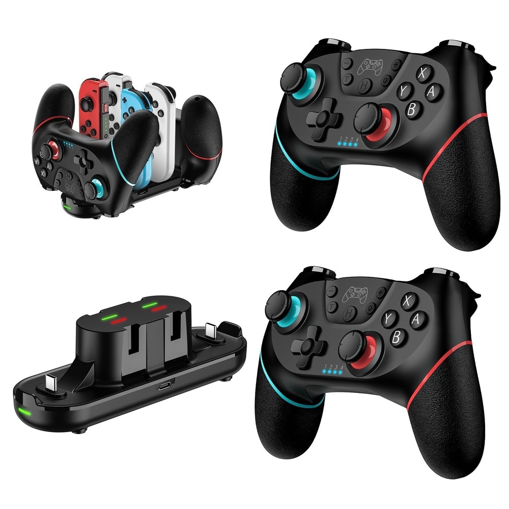 VidPPluing 2 Pack Switch Controllers with Charging Dock, Wireless Switch 2 Co...