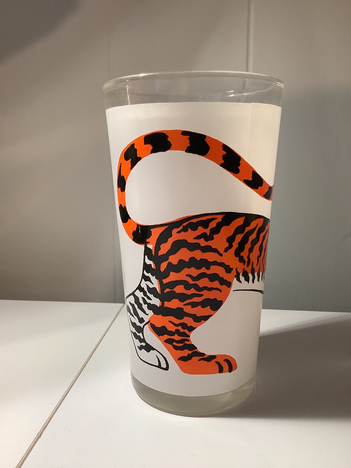 ESSO EXXON Gas Tiger 5” Drinking Glass 1960s 🐅 ⛽️
