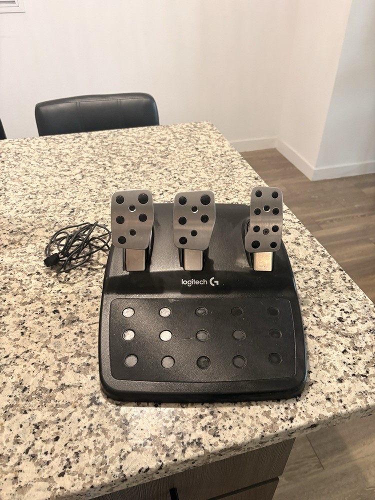 Logitech Steering Wheel, Pedals, Mounting Stand & Power Adapter Bundle