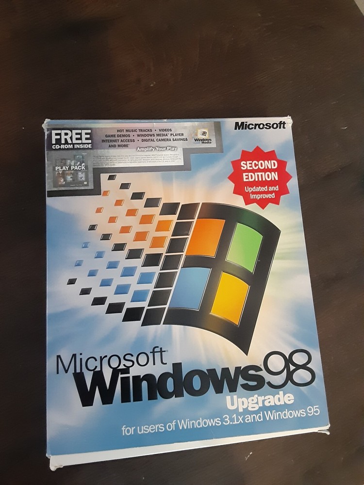 MICROSOFT WINDOWS 98 SECOND EDITION FULL OPERATING SYSTEM WIN 98 #S202