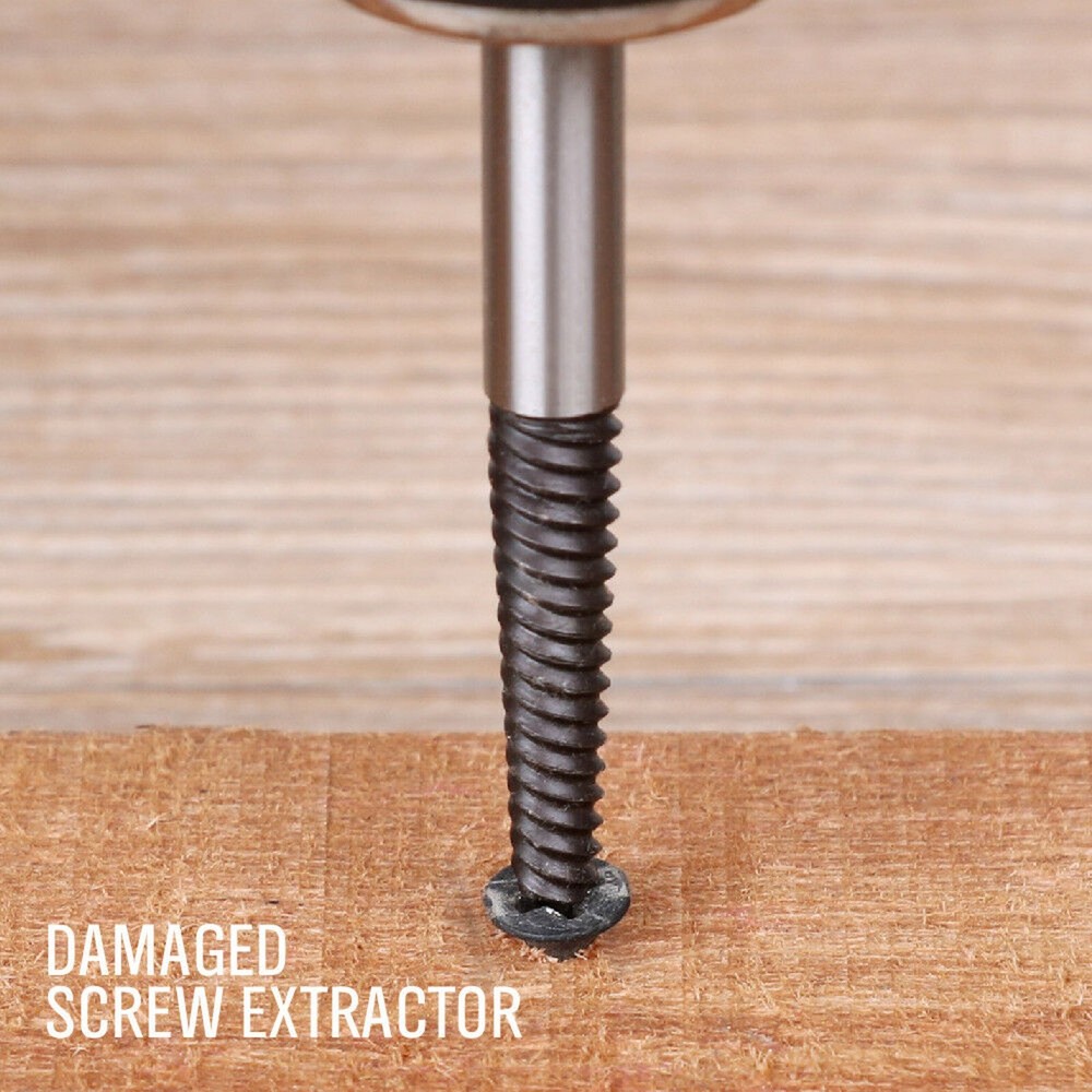 Damaged Screw Extractor Get Out Drill Bits 6 PCS Tool Set Broken Bolt Remover