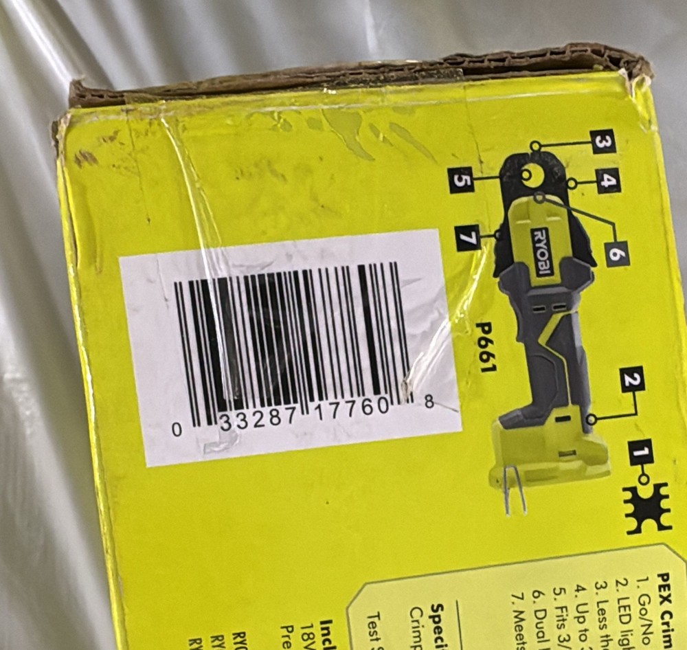 RYOBI ONE+ 18V PEX Crimp Ring Press Tool (Tool Only)