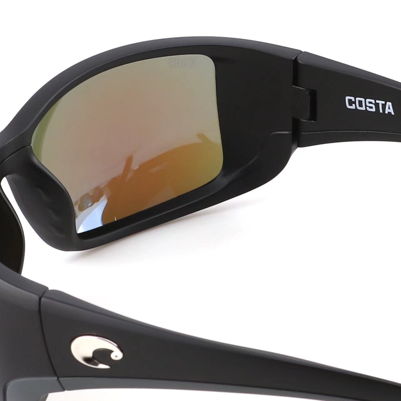 Costa Del Mar BLACKFIN Matte Black/ Blue Mirror Polarized 580P Sunglasses