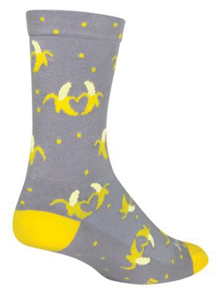 SockGuy Crew Socks 6" Small/Medium Gray