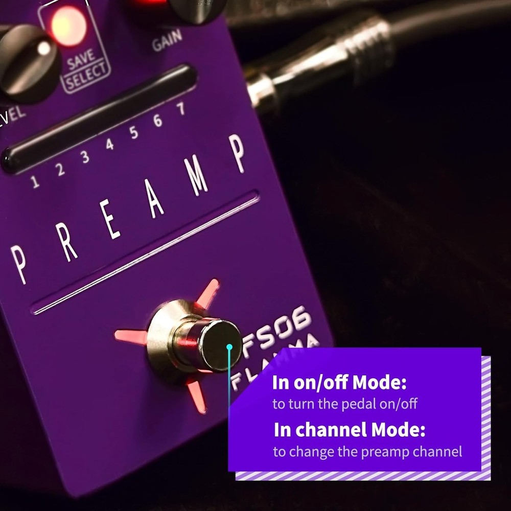 FS06 Digital Preamp Pedal with 7 Versatile Models & Cabinet Simulation