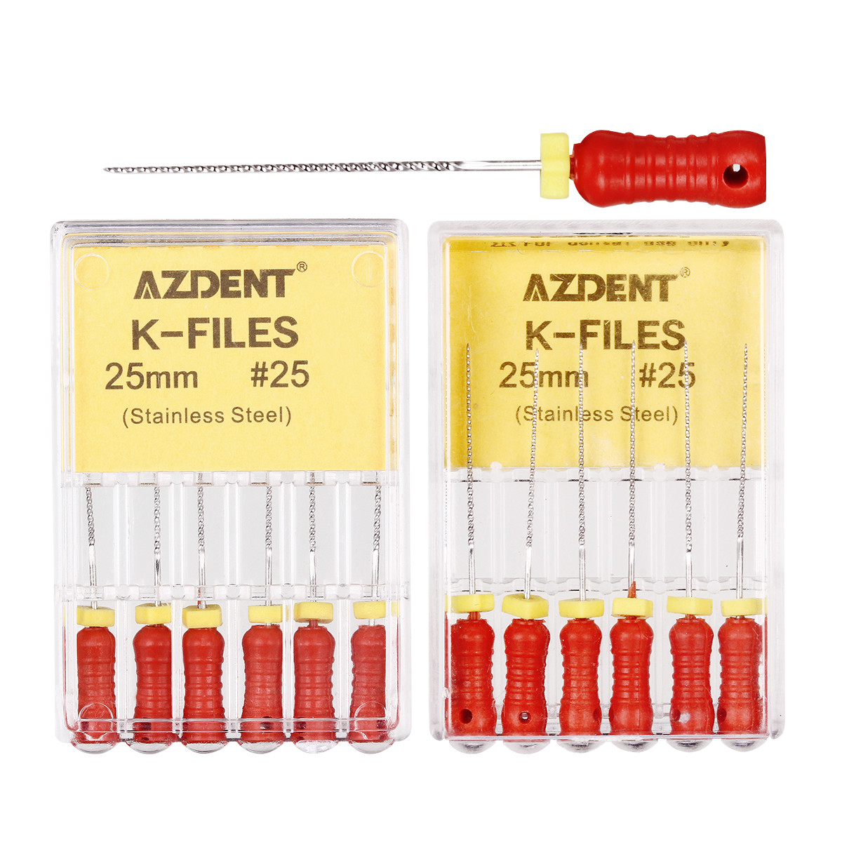 AZDENT Dental Endo Root Canal File K-FILES Stainless Steel Hand Use 21/25 mm