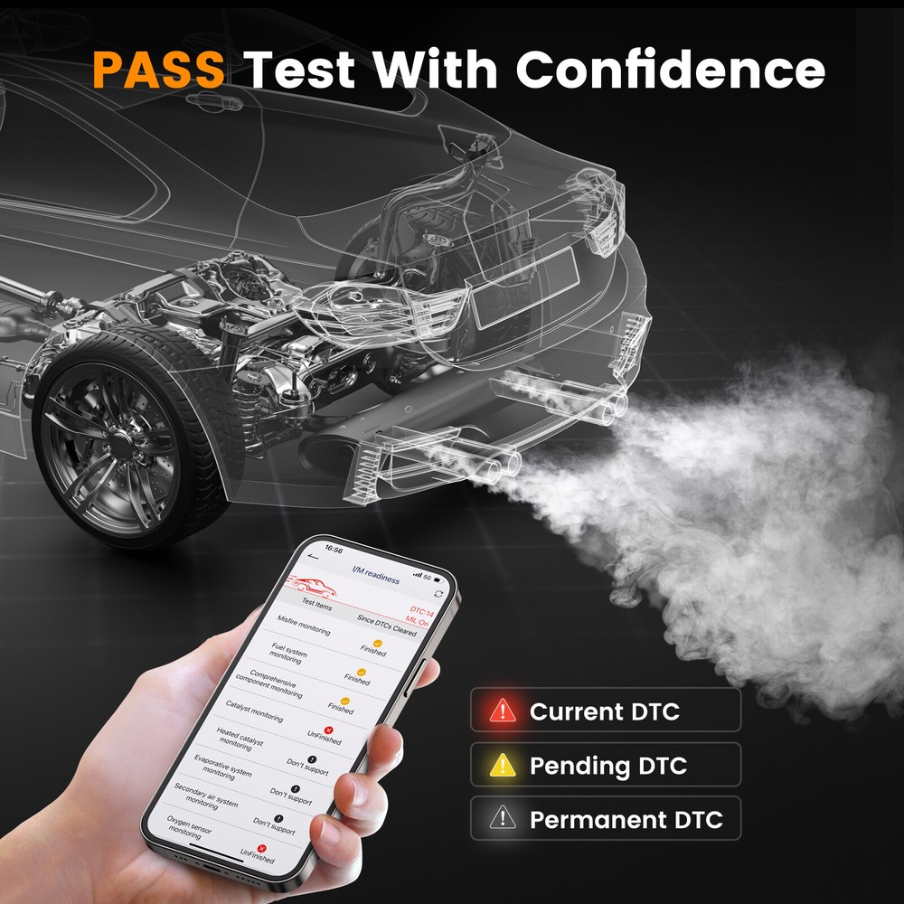 ANCEL AD310 BT Bluetooth OBD2 Scanner for iOS Android Engine Check I/M Readnes