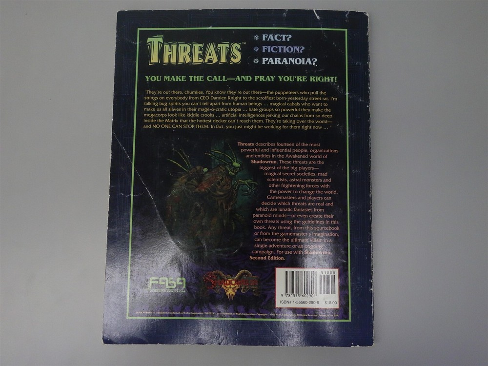 Shadowrun: Threats (FASA)