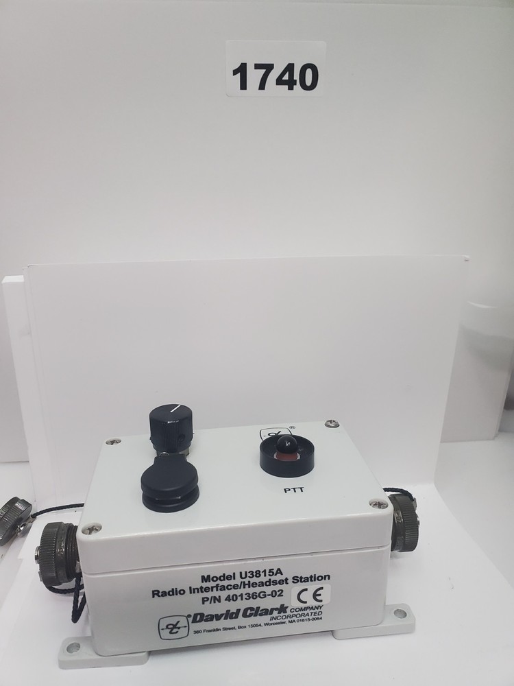 David Clark U3815A Radio Interface Control Module Headset Controller Vintage