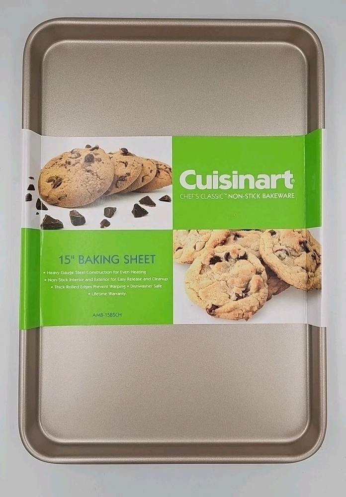 Cuisinart 15” Cookie Sheet Chef's Classic Nonstick Bakeware Cookie Baking Sheet
