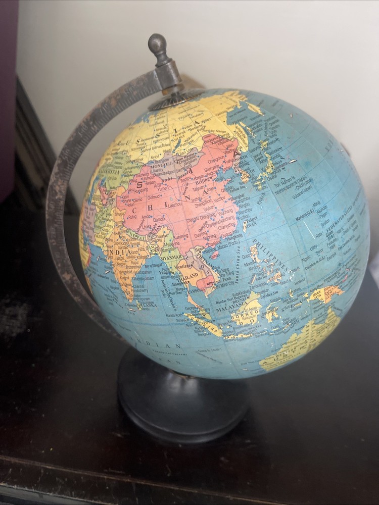 vintage world globe With World Time