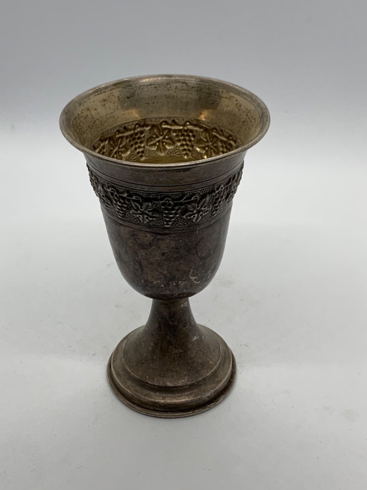 Vintage Silver 925 Cup Sterling Old Goblet Engraved Decorated Solid Stylish Cup