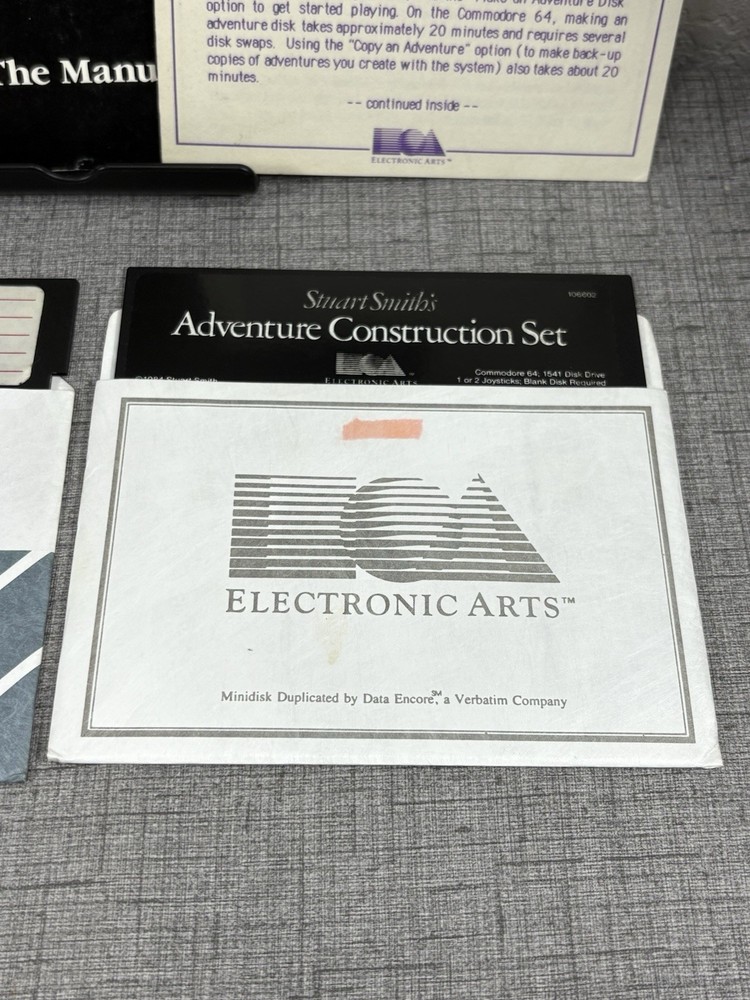 Adventure Construction Set | Commodore 64 | Disc W/ Manual & Extra Disc