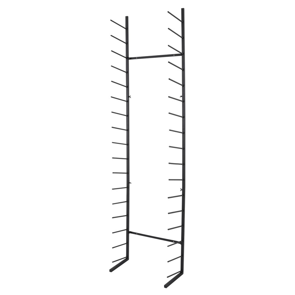 17-Tier Wall Mounted Blueprint Storage Rack for Organized Creative Workspaces