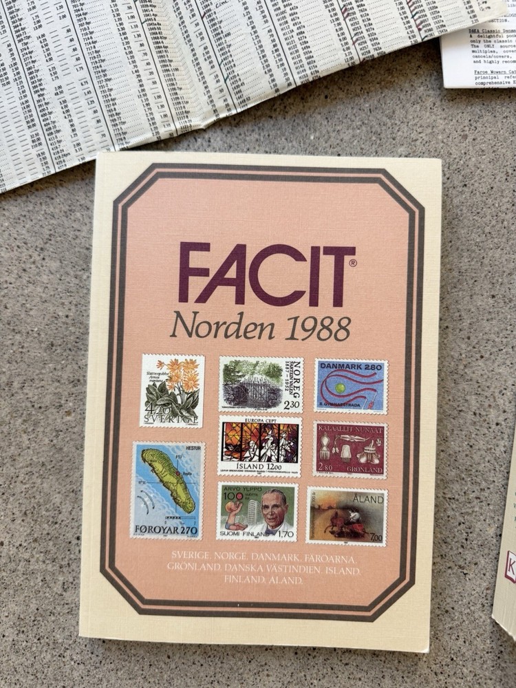 FACIT Norden 1988 Facit Special 1991 Stamp Catalog Lot Tarn Signed