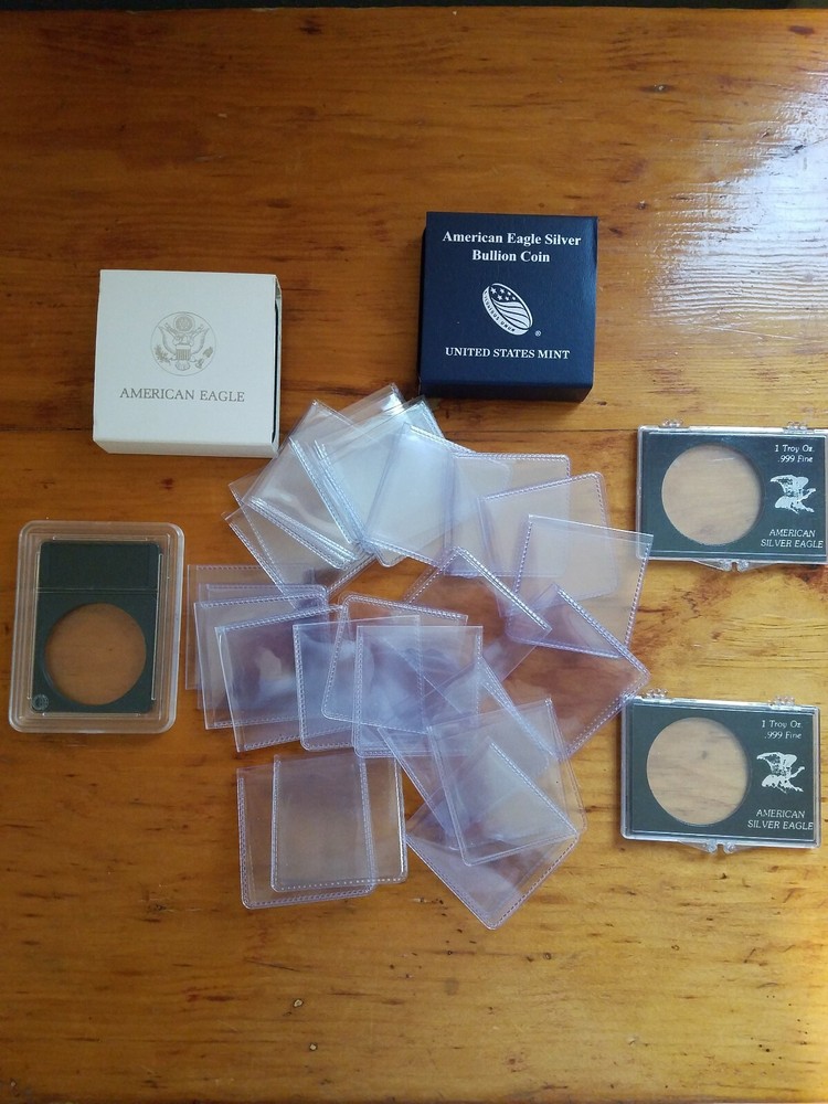 1oz Silver Eagle Storage/Display Cases With 50 Coin Flips