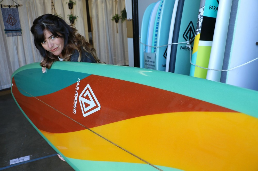 9'0" Retro Noserider Surfboard - Swirly (P90)