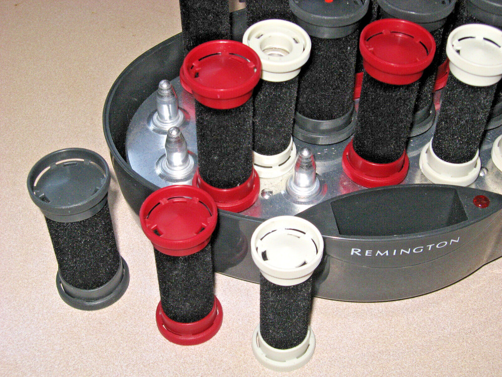 REMINGTON IONIC PROTECTIVE 20 WAX CORE VELVET ROLLERS CURLERS KF-20l