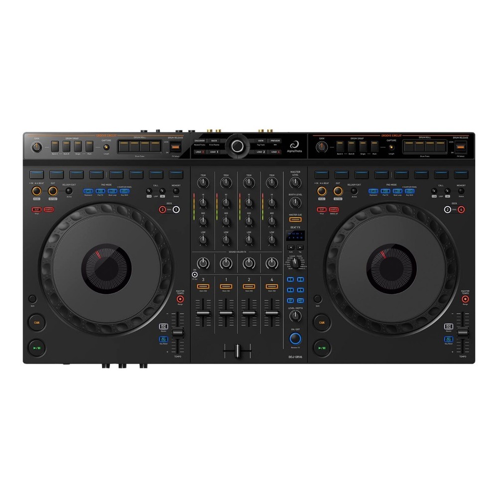 AlphaTheta DDJ-GRV6 4-Channel DJ Controller w Decksaver Cover Package