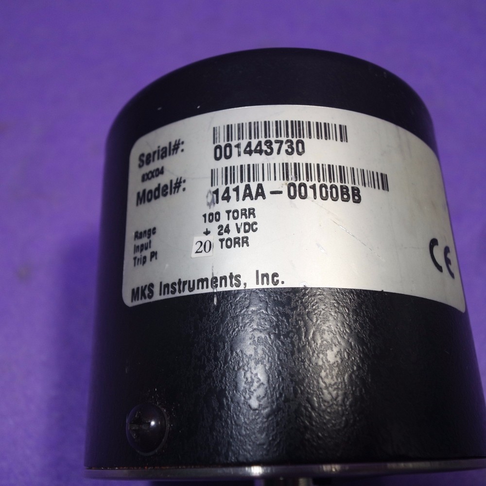 MKS 141AA-00100BB VACUUM SWITCH TYPE 141 Range 100 TORR, USED