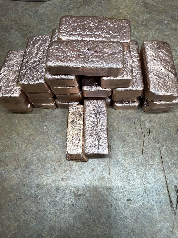 Hand Poured Pure Copper 1lb Bars