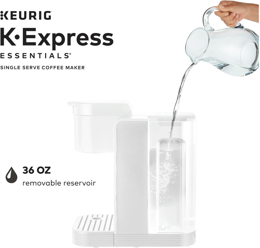 K-Express Essentials Single-Serve K-Cup Pod Coffee Maker (Cloud White)