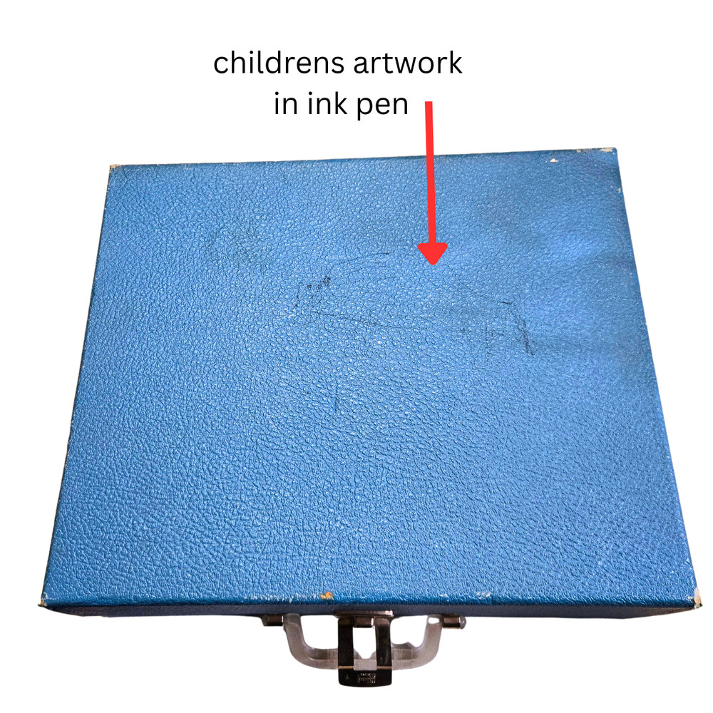 Vintage Sky Blue Imperial Party Time Solid State Small Record Player