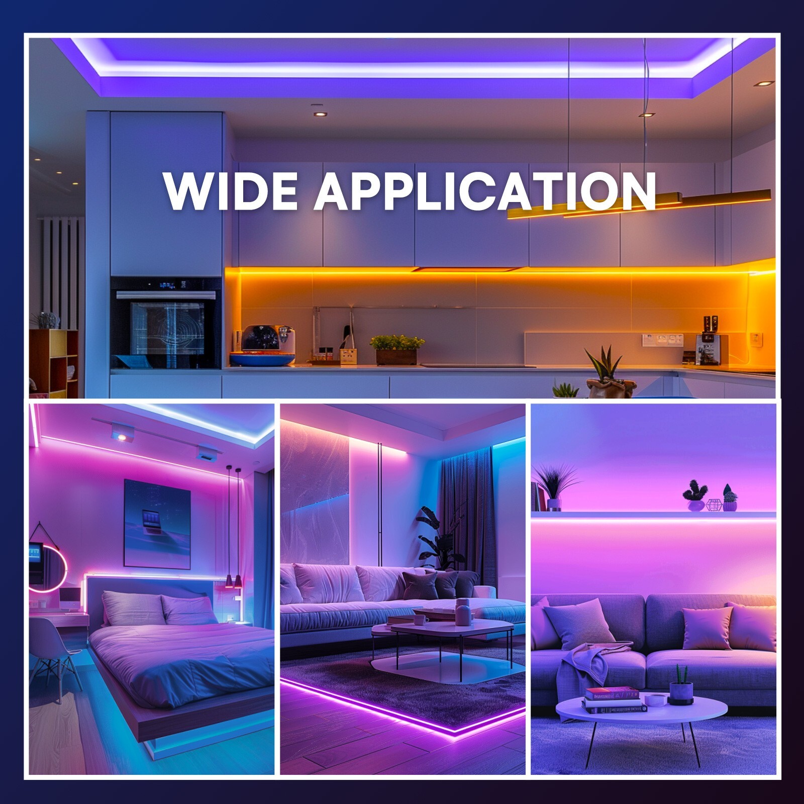 100Ft Smart Wifi Led Strip Light for Bedroom Work with Alexa and Google Color Ch