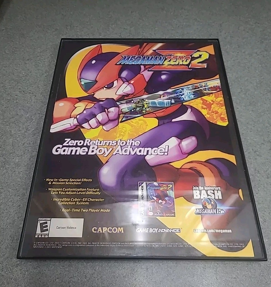 Mega Man Zero 2 Capcom 2003 Print Ad Framed 8.5x11