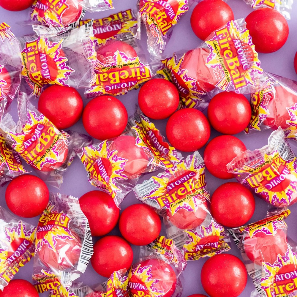 Atomic Fireballs Candy 4.05 Pound Bulk Tub