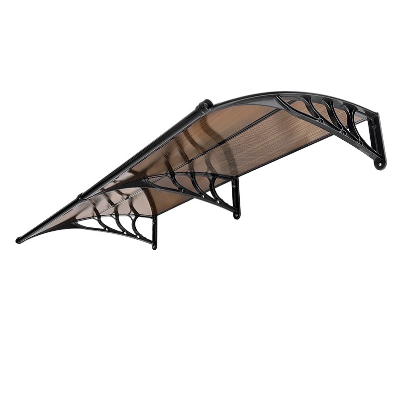 Uimoso 38x78 in Outdoor Door Awning with Metal Bracket and Water Drainage System