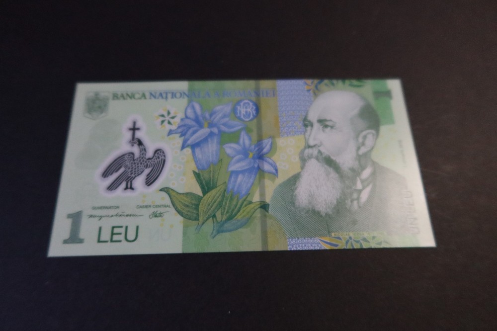 ROMANIA 2005 REVALUATION ISSUE, 1 LEI, P117, DATED 2023 - UNCIRCULATED