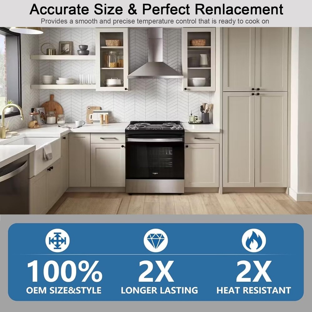 W11517331 for Whirlpool Electric Range Knobs Replace W10850027 W11117415 (4pcs)