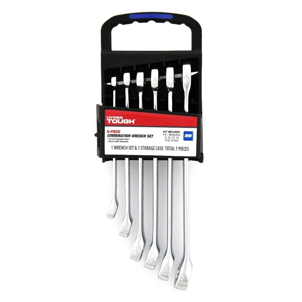 6-Piece Metric Combination Wrench Tool Set, Hand Tools