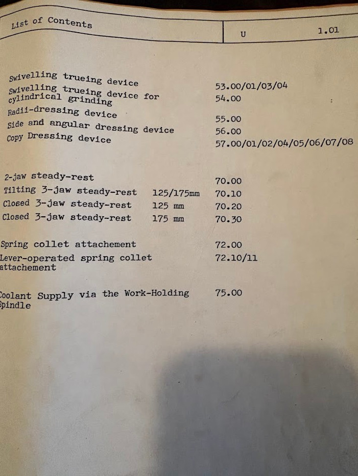 Original Kellenberger Instruction Manual 600U Grinder c1980 Operator Maintenance