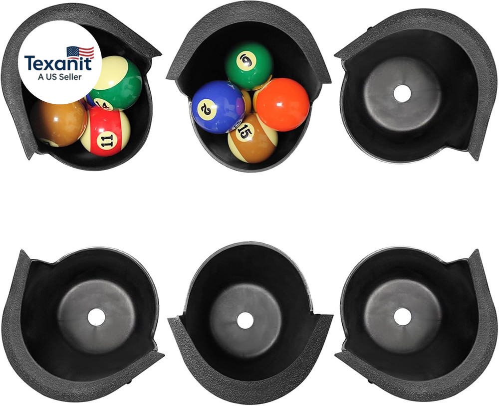 Pool Table Pockets Replacement Pockets for Billiard Table Set of 6