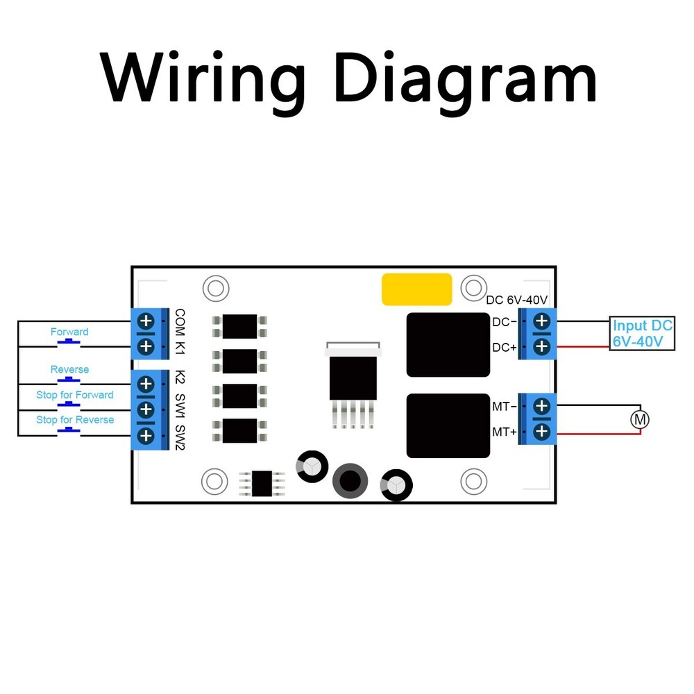 DC 6V 12V 24V Forward Reverse Motor Controller Relay Limit Switch Driver Module