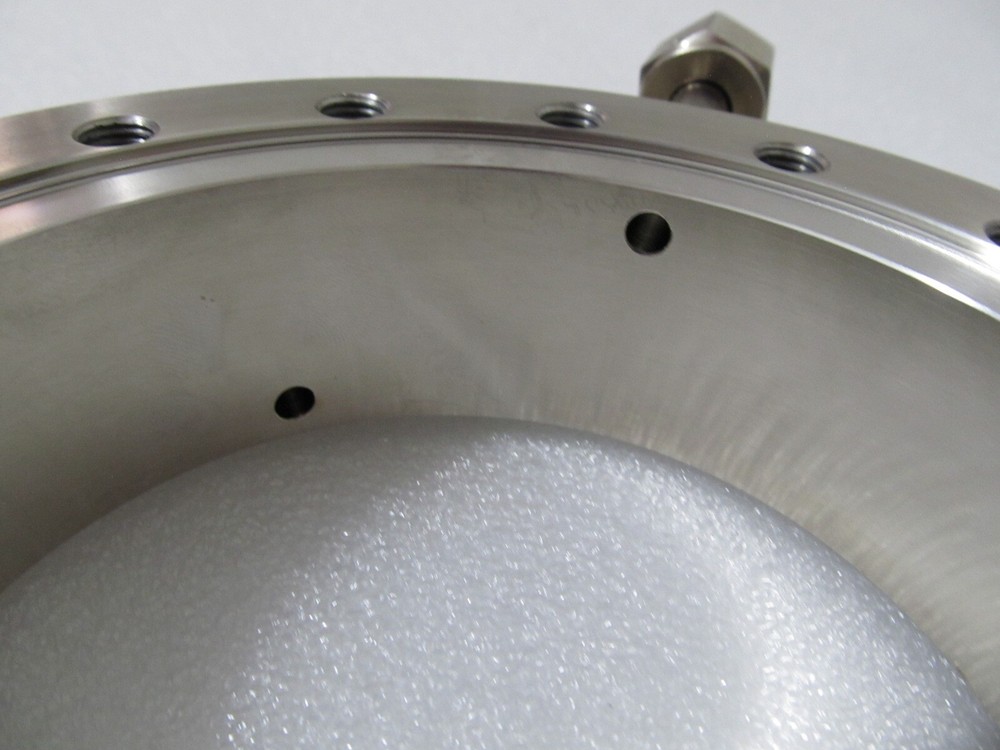 6" Conflat Flange Threaded Coupling Ring w/ 2 VCR 1/4" Sideport - Vacuum Part