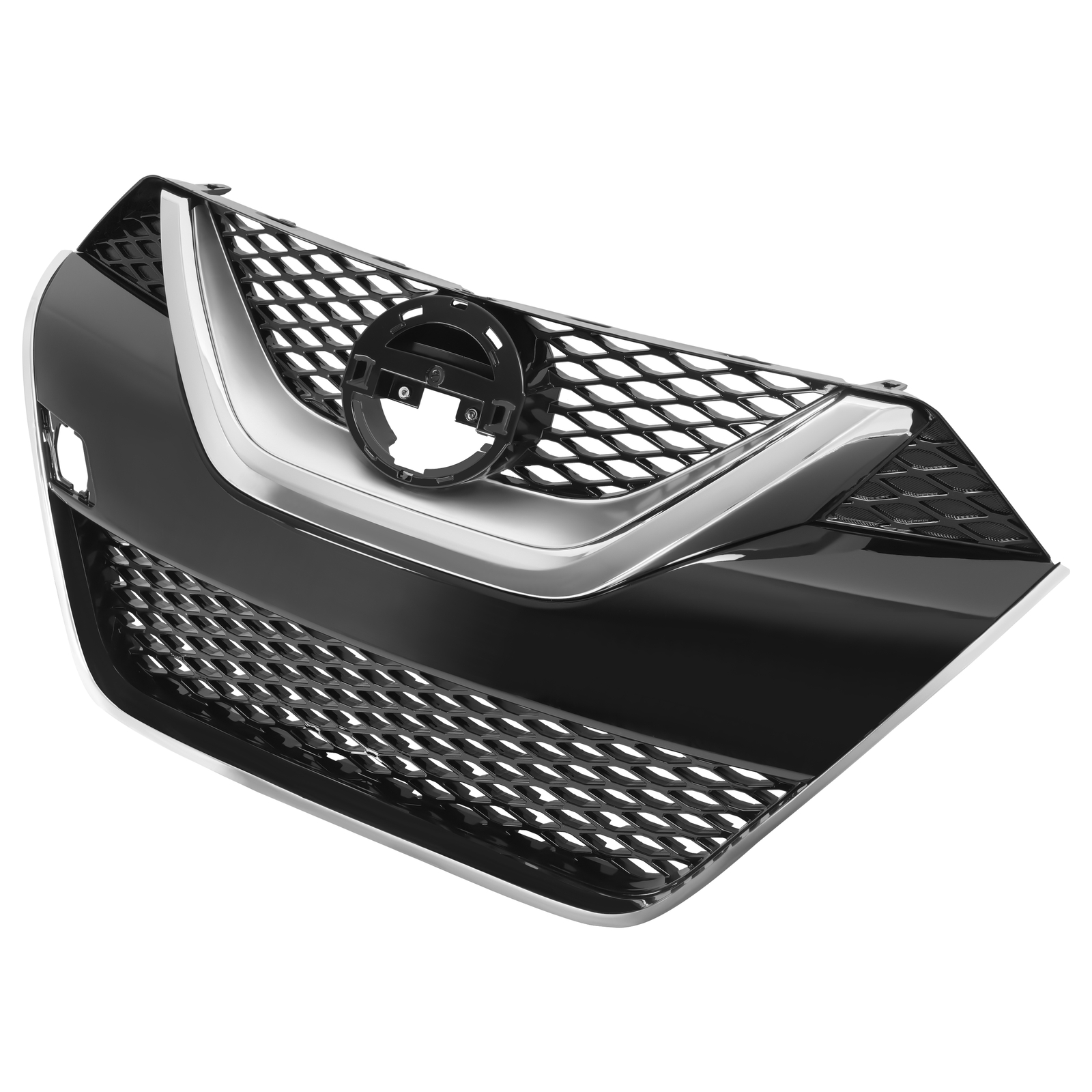 Fits Nissan Maxima 2016 2017 2018 Front Upper Bumper Grille Black & Chrome Trim