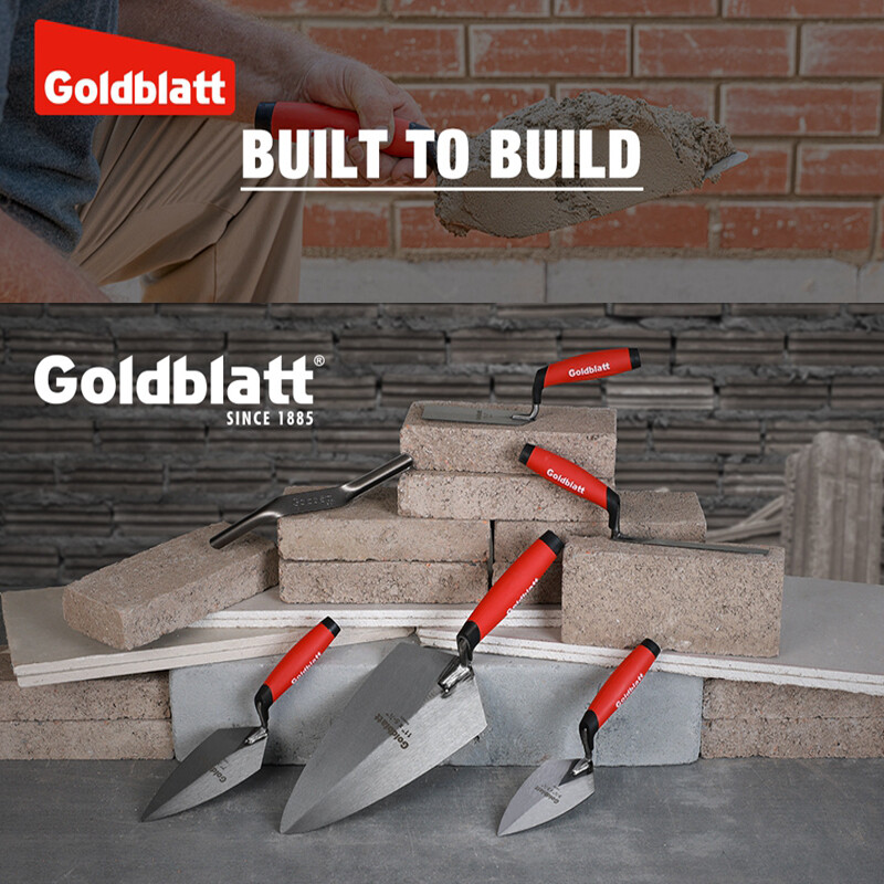 Goldblatt 6PCS Masonry Hand Tool Set Brick Trowel Pointing Trowel Margin Trowel