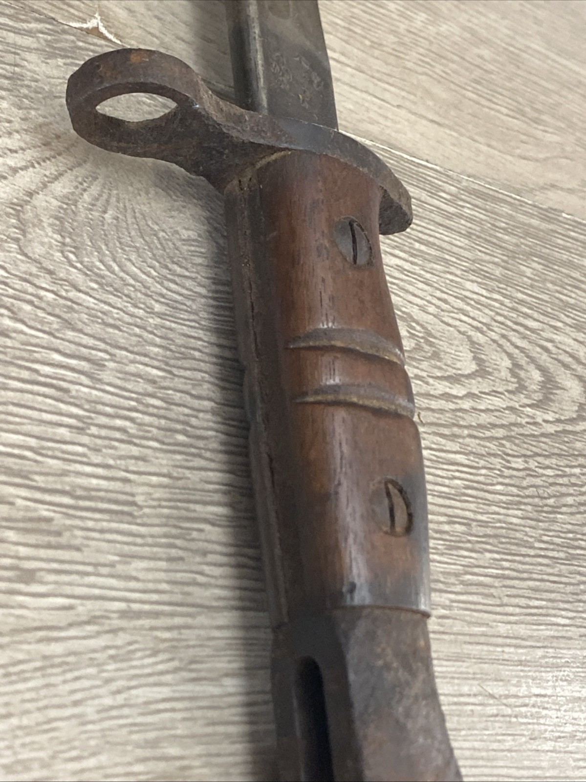 RARE ORIGINAL US MADE BRITISH M1913 BAYONET AND SCABBARD MAKER WINCHESTER 1917