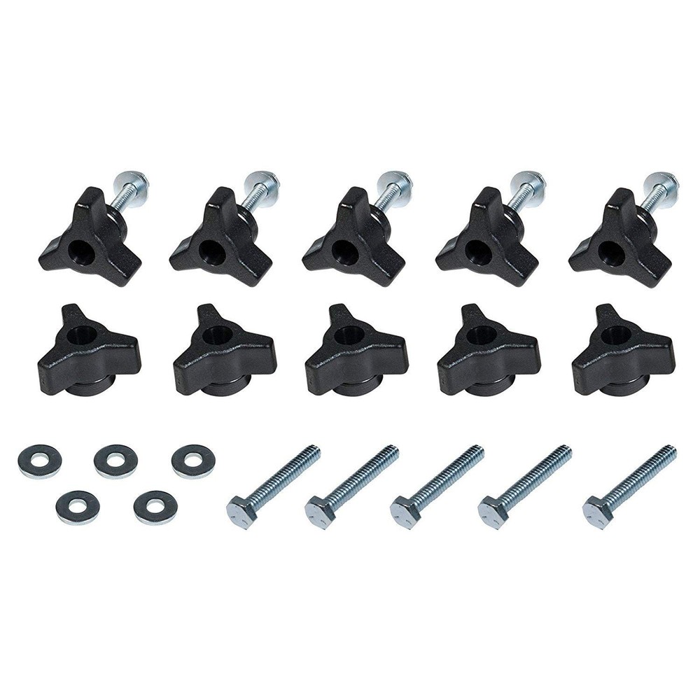 POWERTEC T-Track Router Bit & 10pc Knobs Kit, Tungsten Carbide - Build Jigs