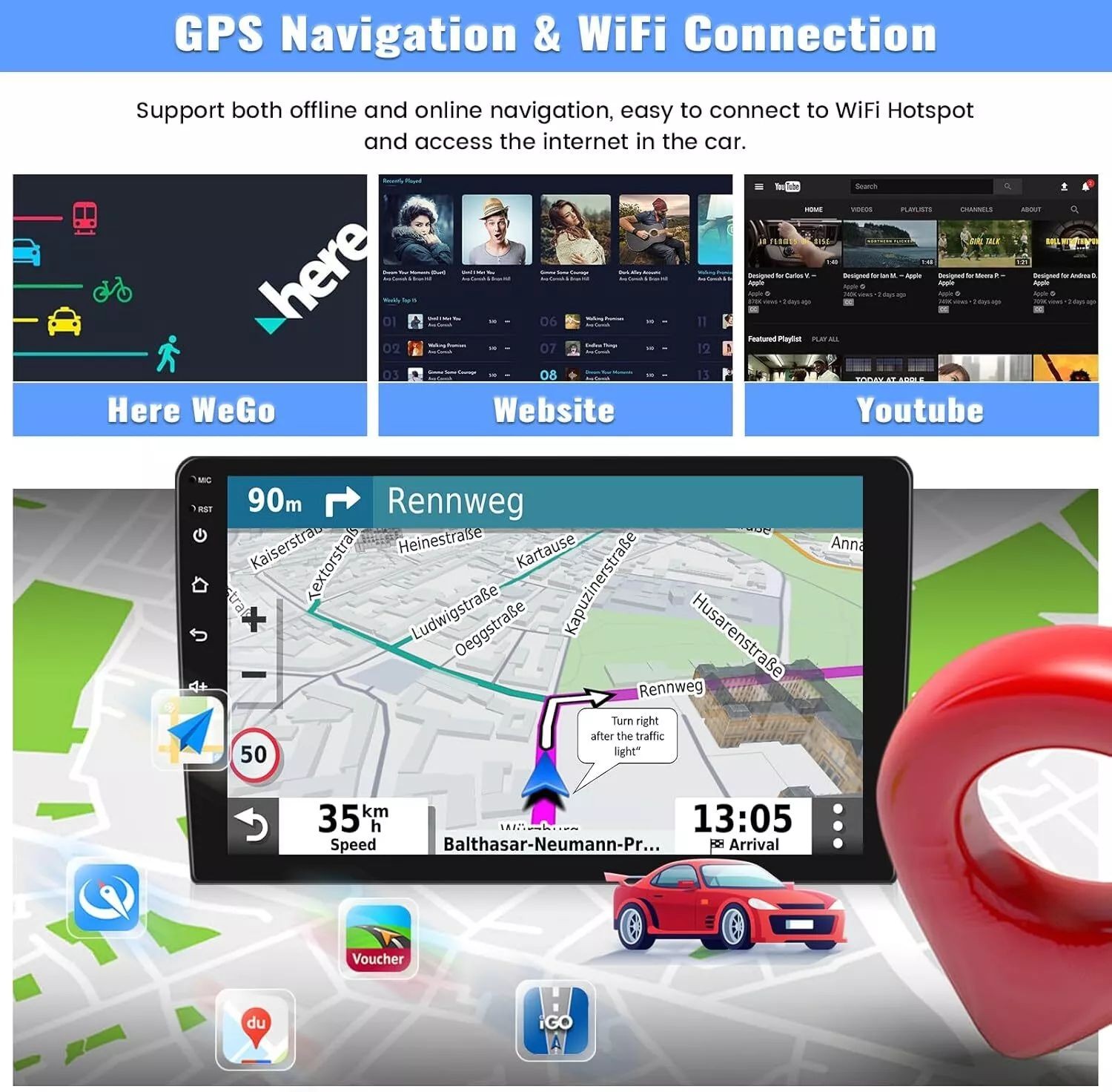 7'' Carplay For 2004-2015 NISSAN TITAN Car Radio Stereo Android15 GPS Navi 4+64G