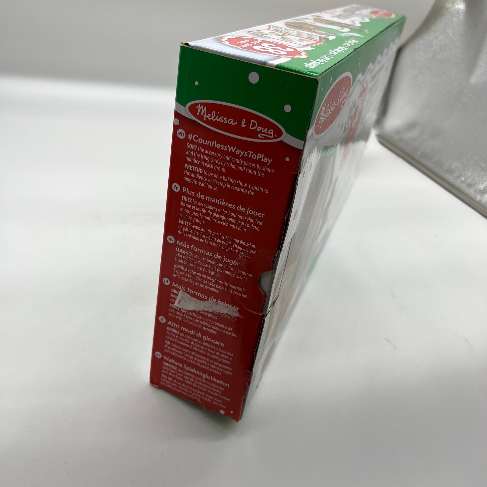 Melissa & Doug Wooden Gingerbread House Reusable, Mess-Free Play Set Activity