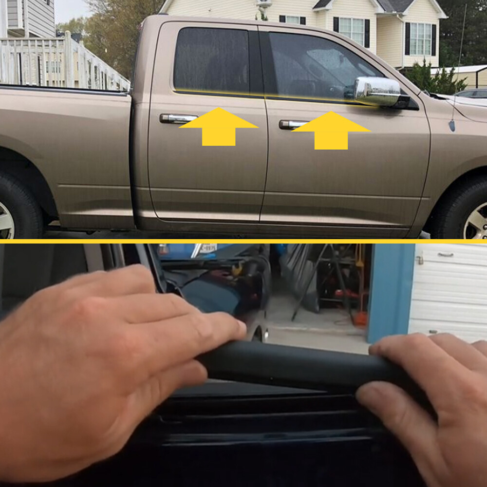 4x Window Weatherstrip Moulding Trim Seal Belt Fit For DODGE RAM 1500 2500 3500