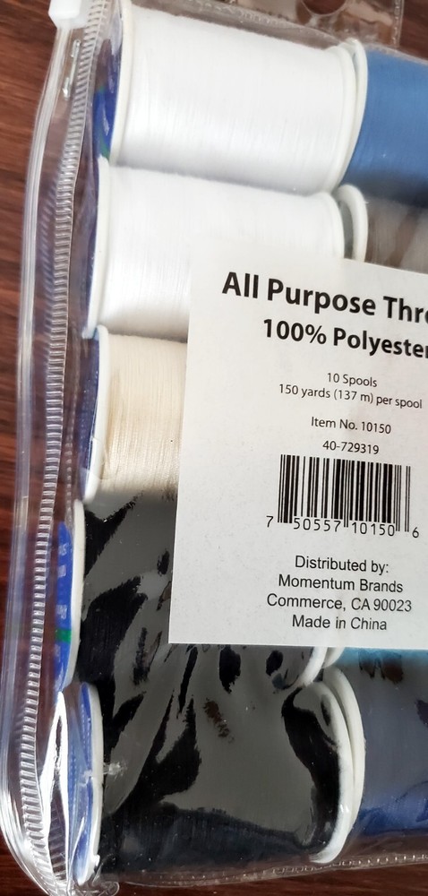 All-Purpose Thread Multicolor 10 Spools 150 Yards Per Spool Polyester Craft New
