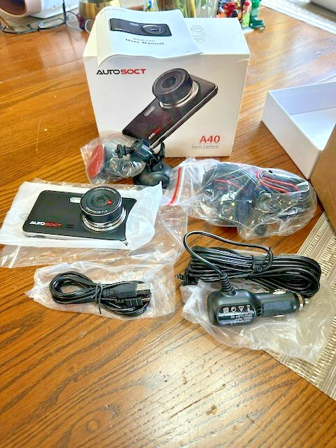 Auto Soct A40 Front and Rear Dash Camera Night Vision Loop Recording